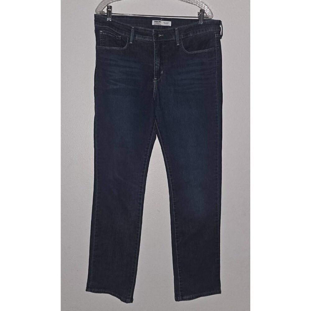Levi Strauss Signature Gold Blue Jeans Totally Shaping Straight Approx 34" Waist